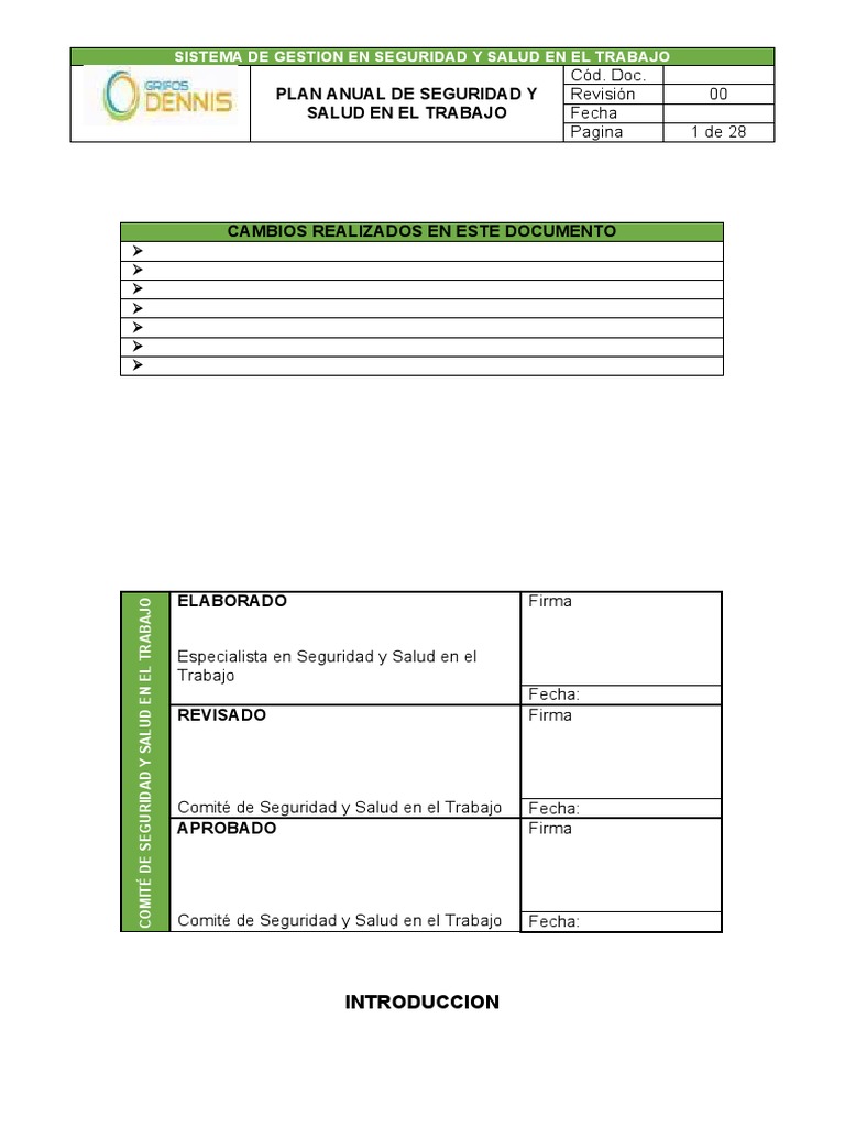Plan Anual de SST | PDF | Auditoría | Seguridad y salud ocupacional