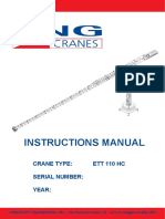 Instructions Manual: Crane Type: Ett 110 HC Serial Number: Year