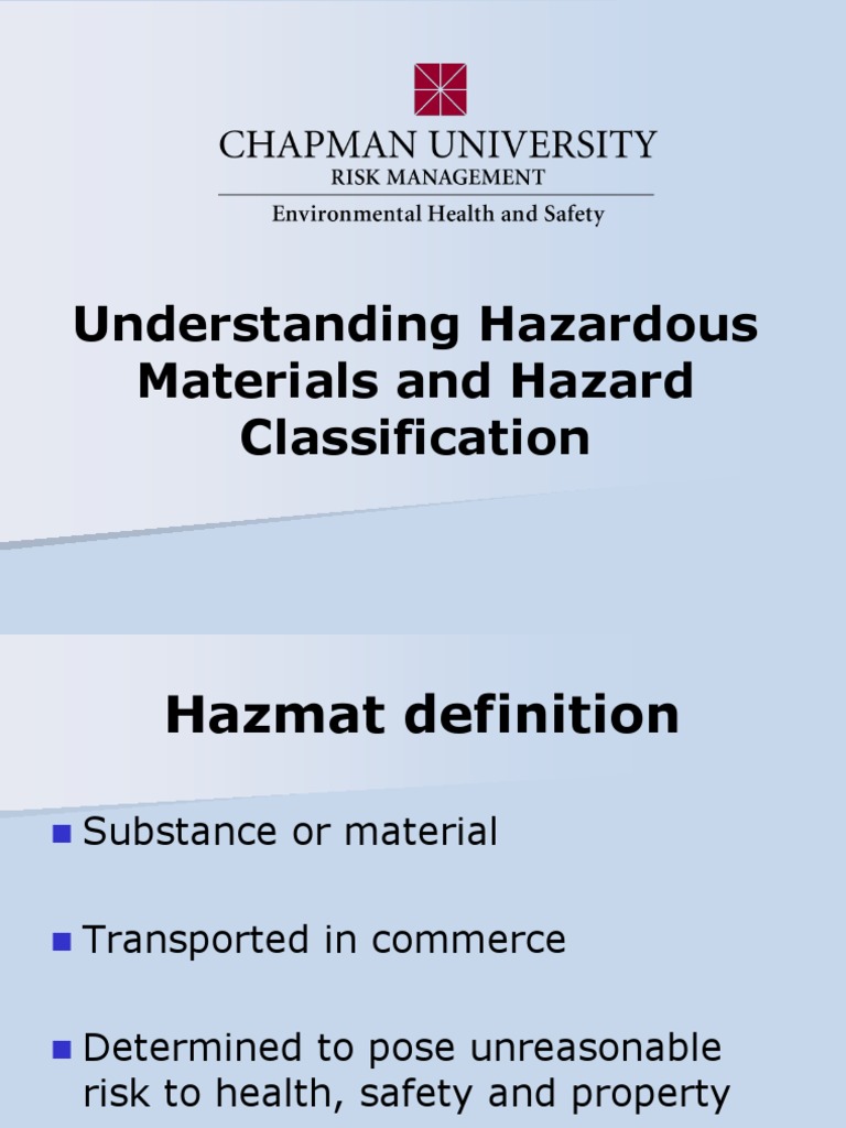 Hazardous Materials Classification Guide | PDF | Dangerous Goods ...