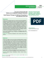 Terapia Fiacutesica Temprana para La Prevencioacuten Del Delirio en La Unidad de Cuidados Intensivos
