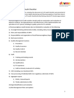 Pharmacovigilance Audit Checklist
