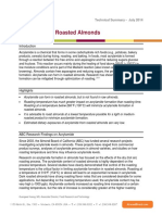 Acrylamide in Roasted Almonds: Technical Summary - July 2014