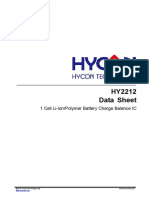 HY2212 Data Sheet: 1 Cell Li-ion/Polymer Battery Charge Balance IC