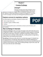 Week # 7 Respiration and Gaseous Exchange