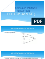 Algoritma dan arsitektur perceptron untuk mengenali fungsi logika