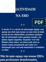 A Criatividade Na EBD