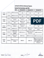 B.ARCH ST II Date Sheet