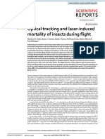 Optical Tracking and Laser Induced Mortality of Insects During Flight