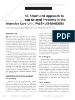 Standardized, Structured Approach ToIdentifying Drug-Related Problems in TheIntensive Care Unit FASTHUG-MAIDENS