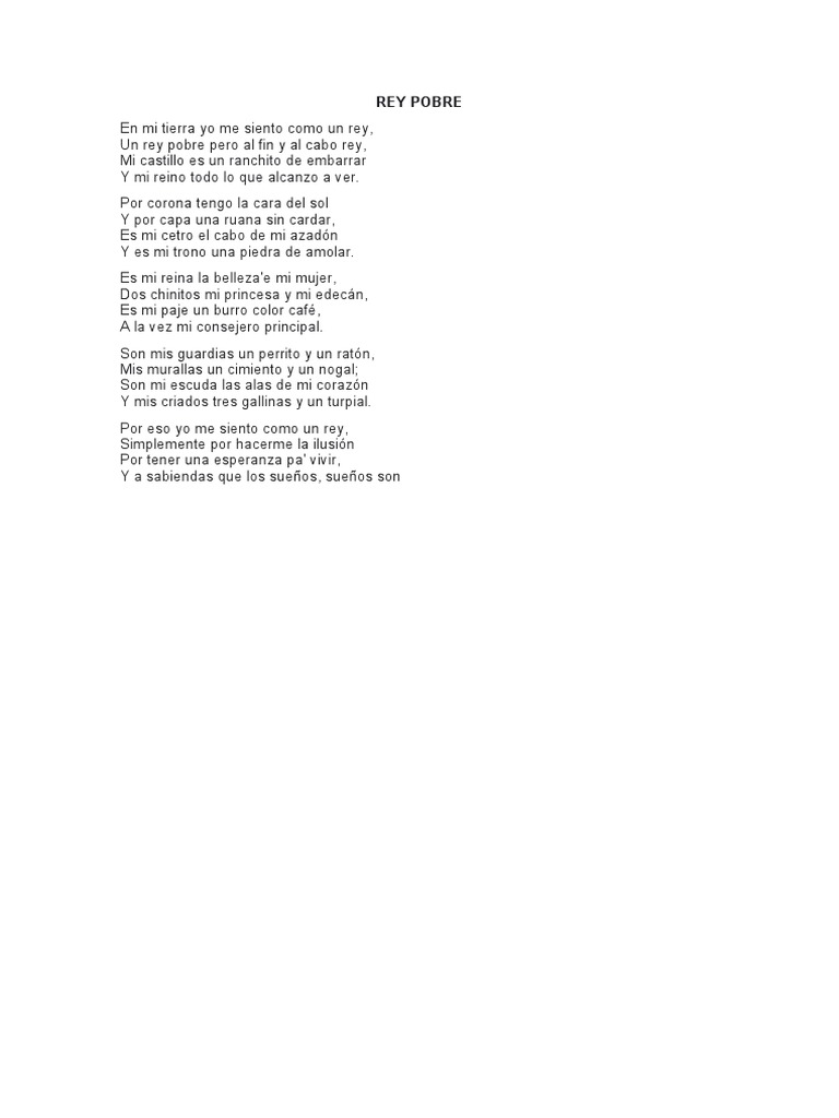 El Rey Pobre | PDF