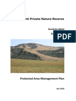 Protected Area Management Plan for uMsonti Private Nature Reserve