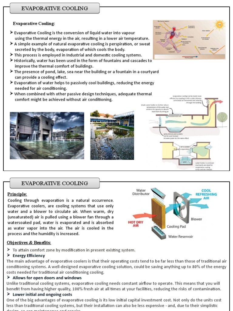 Benefits of Evaporative Cooling Systems | PDF | Air Conditioning ...