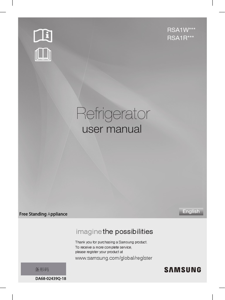 Samsung Frige Side by Side PDF Refrigerator Ac Power Plugs And