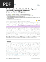 Redefining The Use of Sustainable Development Goals at The Organisation and Project Levels-A Survey of Engineers