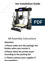 A8 3D Printer Installation Instructions-161230