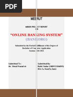 Pt. Deen Dayal Upadhyay Management College Meerut: "Online Banking System"