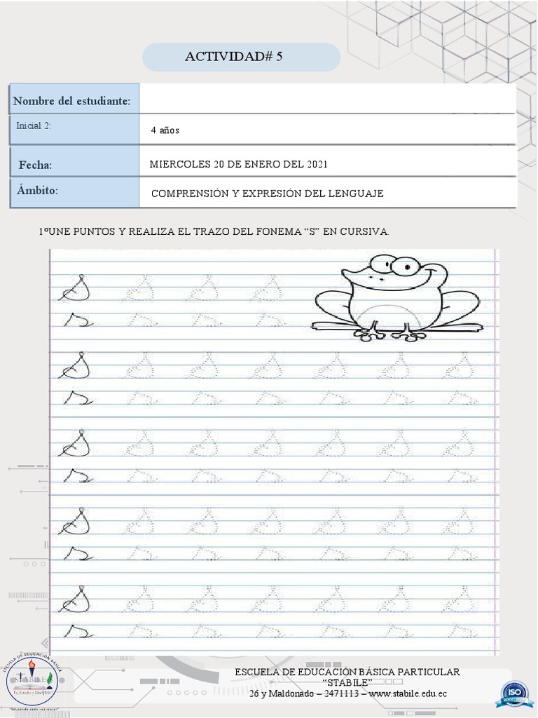 Actividades del fonema S para primer grado | PDF | Estudios de idiomas ...