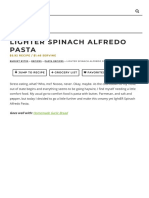 Lighter Spinach Alfredo Pasta - Step by Step Photos - Budget Bytes
