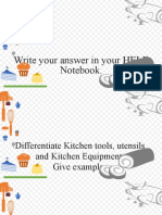 Write Your Answer in Your HELE Notebook