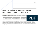 Pasta With 5 Ingredient Butter Tomato Sauce - Budget Bytes