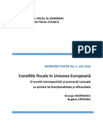 Consiliile Fiscale În Uniunea Europeană: Consiliul Fiscal Al României Romanian Fiscal Council