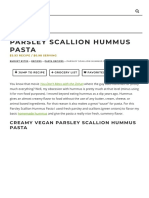 Parsley Scallion Hummus Pasta - Vegan - Budget Bytes