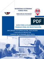 Guia para Elaboración de Proyectos de Investigación