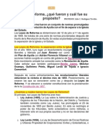 Leyes de Reforma Qué Fueron y Cuál Fue Su Propósito