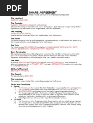 Sample UK Sublet Agreement