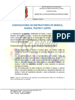 CONVOCATORIA DE INSTRUCTORES  CONTRATACIÓN