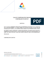 Certificado de Afiliación ASERDING