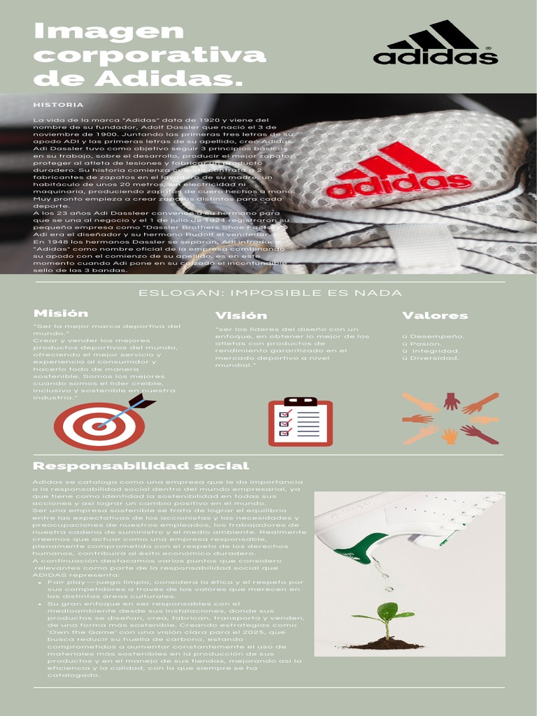 recepción Arco iris Distraer Imagen Corporativa de Adidas. | PDF | Adidas | Sustentabilidad