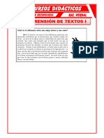 Comprensión de Lecturas para Tercero de Secundaria