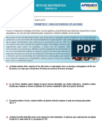 Reto de Matemática: Calculamos Perimetros Y Area en Diversas Situaciones