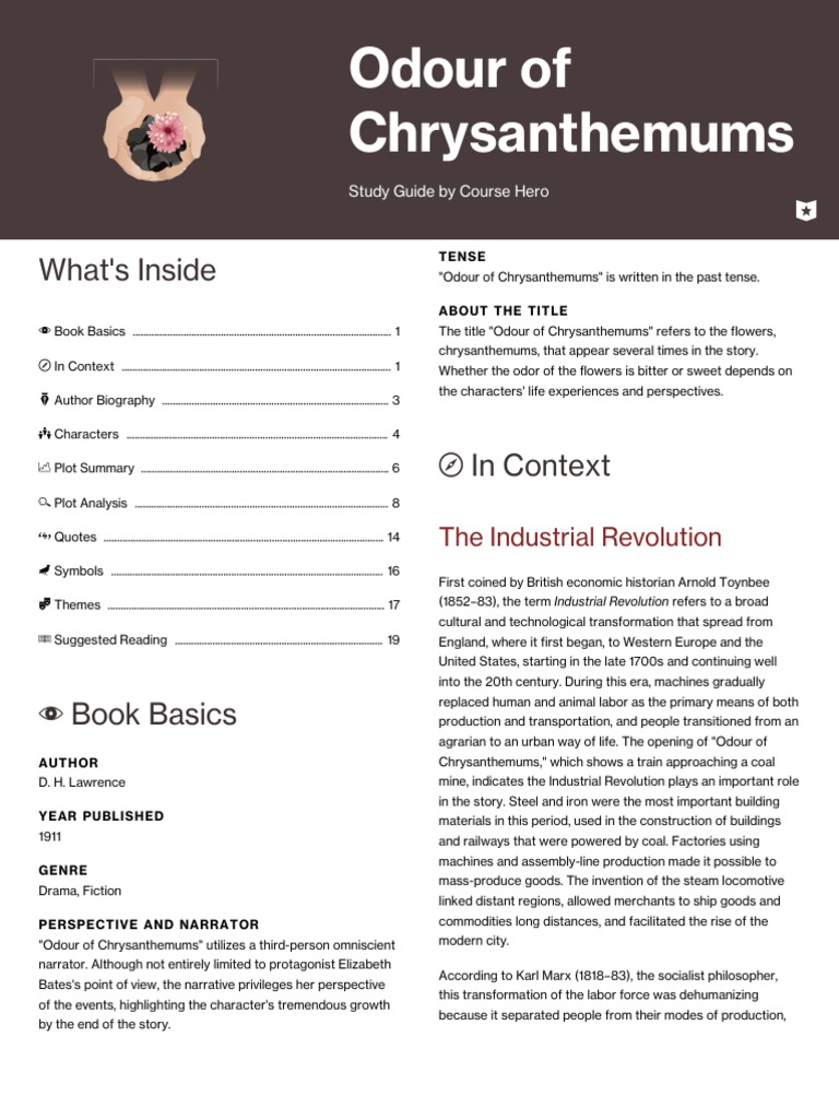 Odour of Chrysanthemums PDF Narration Industrial Revolution