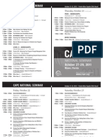 CAPC Annual Seminar 2010 Schedule