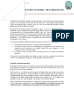 Teoría de La Regulación Económica - Monopolio Natural Monoproductor