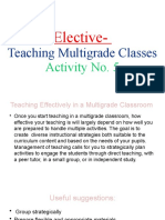 Elective Teaching Multi Grade Classes 6