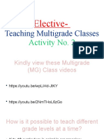 Elective Teaching Multi Grade Classes 2