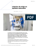 Los criterios de triaje en hospitales saturados - Aceprensa