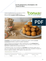 Croquetas de garbanzos y berenjena ricas en fibra