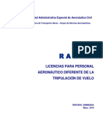 RAC 65 - Licencias para El Personal Aeronáutico, Diferente de La Tripulación de Vuelo