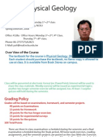 Physical Geology: Over View of The Course