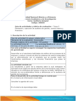 Guia de Actividades y Rúbrica de Evaluación - Unidad 2 - Tarea 3 - Planeación y Ejecución de Auditoria de Gestión, Control Interno y Financiera