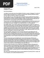 2021 - 06 - 15 Roths - Letter To Sec Blinken Re Jordan