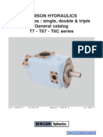 Denison Hydraulics Vane Pumps: Single, Double & Triple General Catalog T7 - T67 - T6C Series
