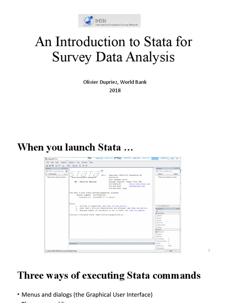 Using Stata for Survey Data Analysis | PDF | Quartile | Regression Analysis