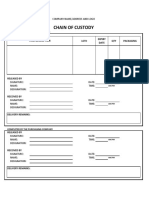 Chain of Custody - RDT Kits