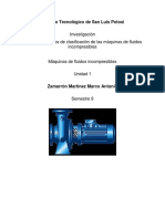 Inv. clasificación de las máquinas de fluidos incompresibles