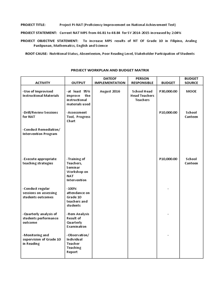 project-workplan-and-budget-matrix-pdf-teachers-science